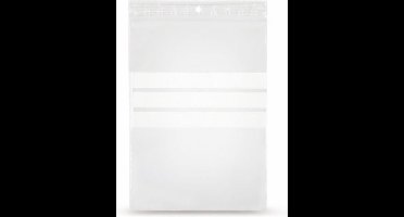 100 Gripzakjes 120 x 180 MM | Transparant | 12 x 18 CM | Met Schrijfvlak | Ziplock Bag