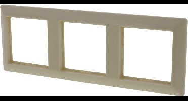 Jung AS500 Inbouw Afdekplaat - 3-voudig - Crème