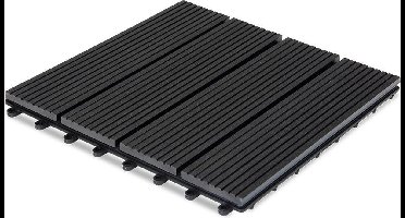 WPC Vlondertegels - Klasiek Insteeksysteem 30x30cm - Antraciet