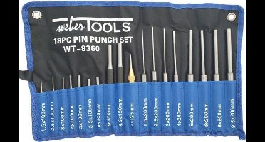 WEBER TOOLS Pendrijver en doorslagen set 18-delig - WT-8360