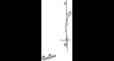 Hansa Hansamicra renovatieset glijstangset met douchekraan thermostatisch m. Hansabasicjet glijstangset 92cm chroom