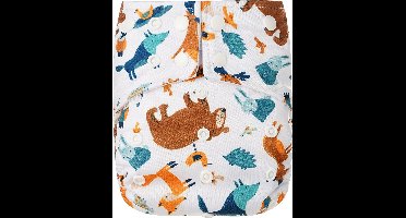 HappyBear - Pocketluier Bosdieren | 4-15kg - Onesize - Wasbare luiers - Herbruikbare luiers