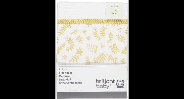 Briljant Baby - Wieglaken - Botanical Organic - Geel - 75 x 100 cm - 100% organisch katoen