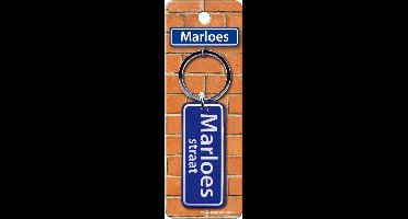 Paper Dreams Sleutelhanger Straatnaam Marloes 9 Cm Staal Blauw