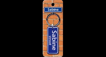 Paper Dreams Sleutelhanger Straatnaam Sabine 9 Cm Staal Blauw