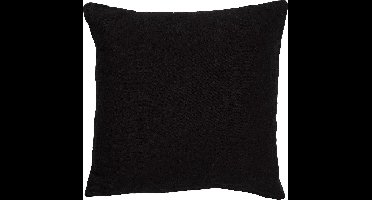 Dutch Decor LINN - Kussenhoes 45x45 cm - 100% linnen - effen kleur - Raven - zwart - met rits - zonder binnenkussen