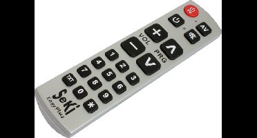 Universele afstandsbediening Seki Easy PLUS- Werkt alleen op infrarood- Zilver