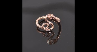 Gading® Dames Ring met letter "S" - vrouwen Rosegouden letter Ringen- Vriendschapsring - Relatie Ringen