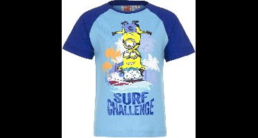 Minions t-shirt - Surf Challenge - blauw - maat 104 (4 jaar)