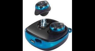 Renkforce RF-BTK-200 In Ear oordopjes Bluetooth Blauw, Zwart Headset