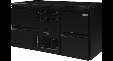 Polar U-serie werkbank koeling 4 laden plus flessennest (8 flessen)