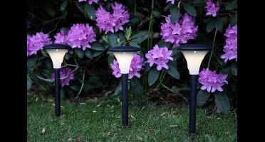 RTM Lighting Solar Priklampen -Zwart -Set van 3 -26CM -Zonne-Energie