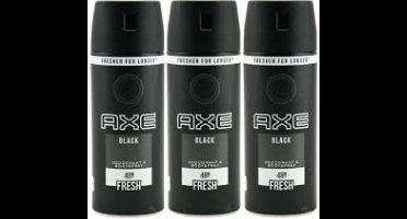 AXE Deodorant Spray Black - Voordeelverpakking 3 x 150 ml