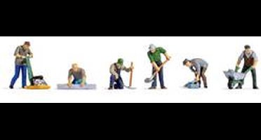 NOCH 45112 TT Wegwerkers figuren Geverfd, Staand