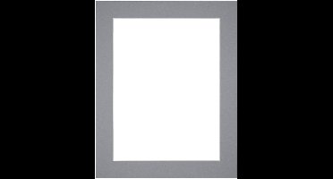 Passe-Partout Fotomaat 40x50 cm - Lijstmaat 50x60 cm - Grijs - Museumkarton - Fotolijst niet inbegrepen
