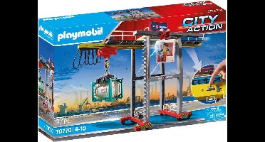 PLAYMOBIL City Action Cargo Portaalkraan met containers - 70770