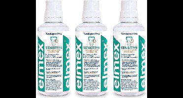 Elmex Sensitive Mondwater / Tandspoeling - Voordeelverpakking  3 x 400 ml