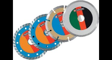 PARKSIDE® Toebehoren haakse slijper - 4 diamantslijpschijven voor nat en droog slijpen - Slijpschijf: 125 mm en 110mm - Voor gangbare haakse slijpers