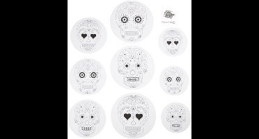 Mobielen met motief, wit, d 12+15+18 cm, 300 gr, 3 set