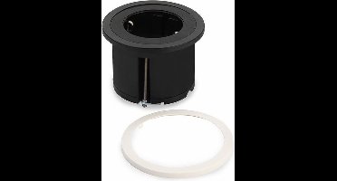 Bachmann Pix - Inbouw stopcontact - 1x 230V - zwart + wit + RVS-look - 2 meter aansluitsnoer