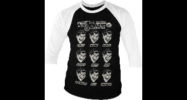 DC Comics Batman Raglan top -M- The Many Moods Of The Joker Zwart/Wit