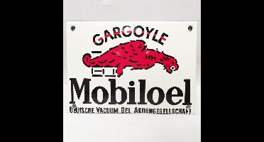 Gargoyle Mobiloel Emaille Bord