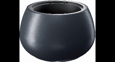 Heos bloempot plantenbak 2in1 incl. Sierpot weerbestendig voor binnen en buiten rond kunststof (Ø 370mm, Antraciet)