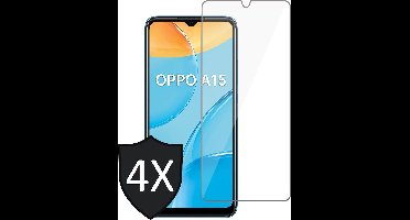 Screenprotector geschikt voor Oppo A15 - GlassGuard Screen Protector - 4 Stuks