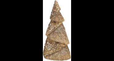 Kerstboom snowy bark bruin 24x20xH70 cm kunststof