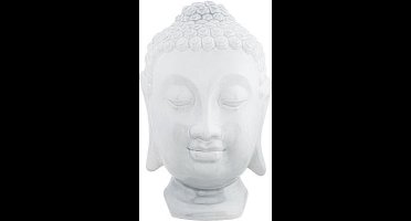 Hoofd Buddha Soft Grey Glazing Grijsxh31cm Aardewerk