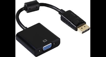 Hama 00053772 DisplayPort / VGA Adapter [1x DisplayPort stekker - 1x VGA-bus] Zwart