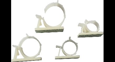 4CONNEXX kabelklemmen | organizers |wit | zelfklevend |