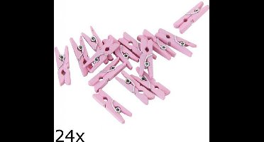Miniknijpers pakje a 24 stuks roze