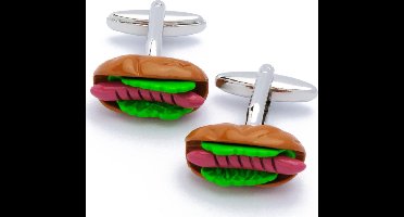 Manchetknopen - Hotdog Groen en Bruin