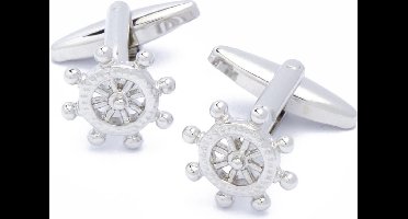 Manchetknopen - Roer Boot met Kleine Details Zilverkleurig