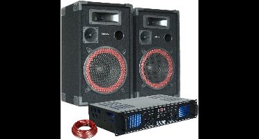 DJ PA Luidspreker en Versterker combinatie 700W met MP3 en USB