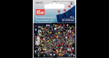 PRYM GLASKOPSPELDEN 0.60X30MM ZILVER, PER DOOSJE.