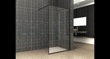 Wiesbaden Square Inloopdouche 10mm NANO 120 x 200 cm. - Mat Zwart