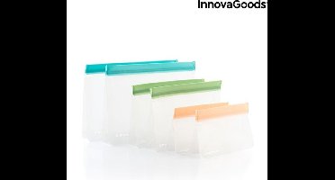 Innovagoods Herbruikbare Hermetisch Afsluitbare Zakken - set van 6
