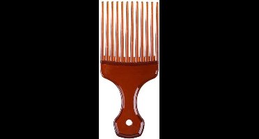 Brede Tanden Afro Haar Krullend Haar Vork Kam Bruin Unisex Haar Stijl Krullend Massage Kappers Insert Borstel Haar Styling Tool