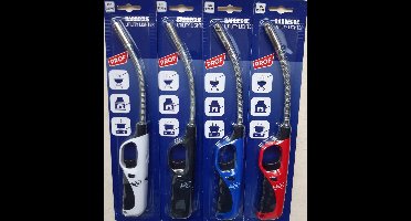 Waxinelicht Gasaansteker - 1 Aansteker - Gasaansteker - Navulbaar - Piëzo ontsteking - Aluminium flexibel uiteinde - navulbaar - 28 cm lang -