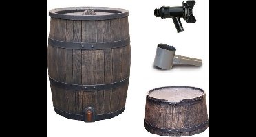 Regenton voordeelset | Roto 120 liter bruin + aftapkraan + standaard + vulautomaat 70/80mm.