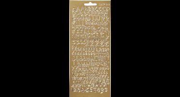 Creotime Foliestickers Alfabet 208 Stuks Goud
