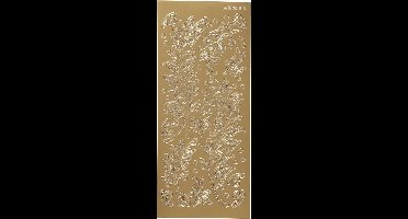 Stickers - Goud - Bladeren - Decoratieve Stickerbladeren - Zelfklevend voor Scrapbooking - Kaarten Maken en Decoreren - DIY Hobby Stickers - Afmetingen 10x23 cm