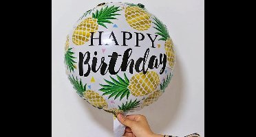 ballon ananas Happy birthday verjaardags-ballon 43 cm