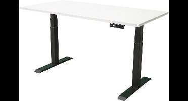 IVOL Elektrisch verstelbaar bureau 180x80 cm Dual motor - Zwart met Wit