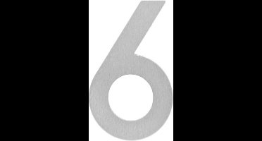 Intersteel Huisnummer 6 200 mm rvs geborsteld