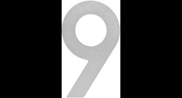 Intersteel Huisnummer 9 200 mm rvs geborsteld