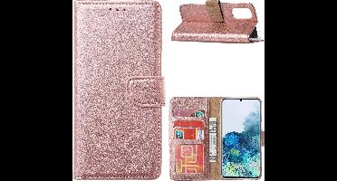 Hoesje Geschikt Voor Samsung Galaxy S20 FE Hoesje Geschikt Voor Samsung Galaxy S20 FE Bookcase / Wallet case - Rose Goud