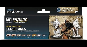 Vallejo Fleshtones - Wizkids Premium Paints - 8 kleuren - 8ml - 80259